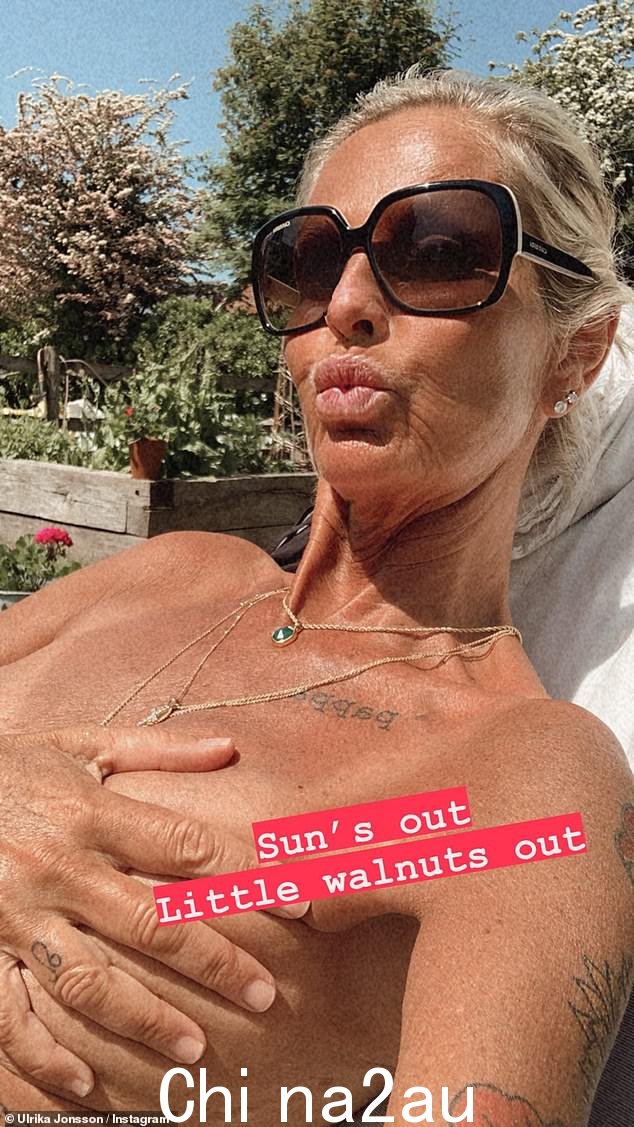 Having her say: Ulrika added that with the invention of social media, women are now able to post what they like and have a 'p对“我们自己的营销”的控制权(今年早些时候的图片)