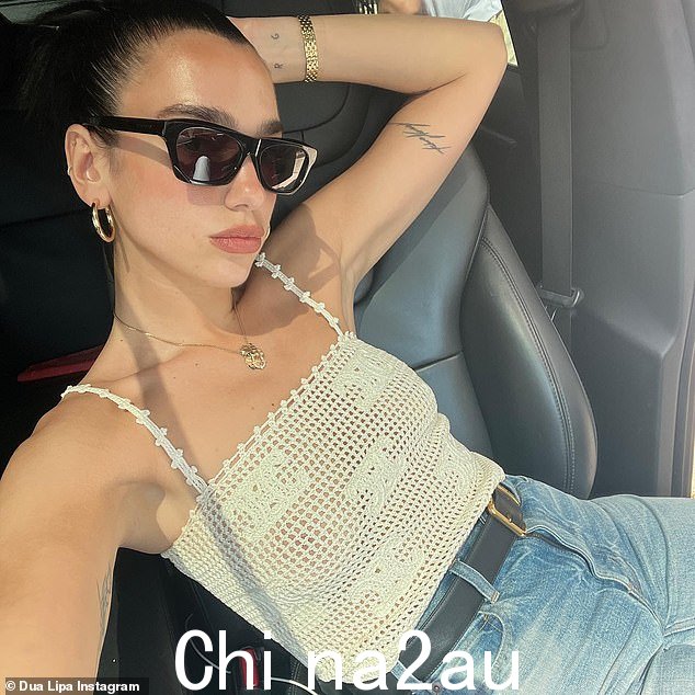 夏季时尚:另一张照片是歌手坐在车内展示夏季风格时拍摄的”课程=