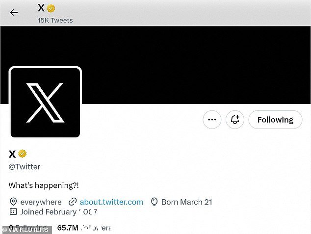 Twitter 将其个人资料图像更改为新徽标 X ,删除自 2006 年以来使用的鸟徽标