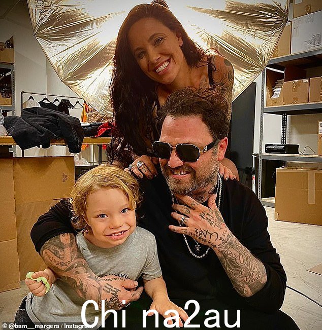 Margera、Nicole Boyd 和他们的儿子 Phoenix 出现在之前发布的 Instagram 照片中