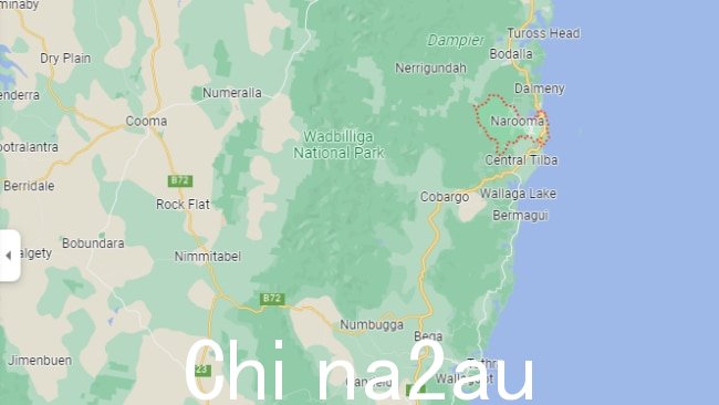 救护车最终来自纳鲁马北部的巴特曼斯湾。图片：Google 地图。