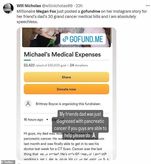 粉丝们在社交媒体上表达了愤怒,因为他们通过询问这些明星来“囤积金钱”比她穷得多的人都伸手掏自己的口袋” class=
