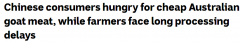 对华出口猛增！澳大利亚山羊肉价格暴跌，中国成第二大出口市场（图）