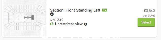 上周当 Ticketmaster 更新了其条款和条件,使售完的巡演成为“主要预订者”活动,这意味着购买门票的人必须在场才能入场 - 但他们仍然出现在转售网站上(如图所示)” class=