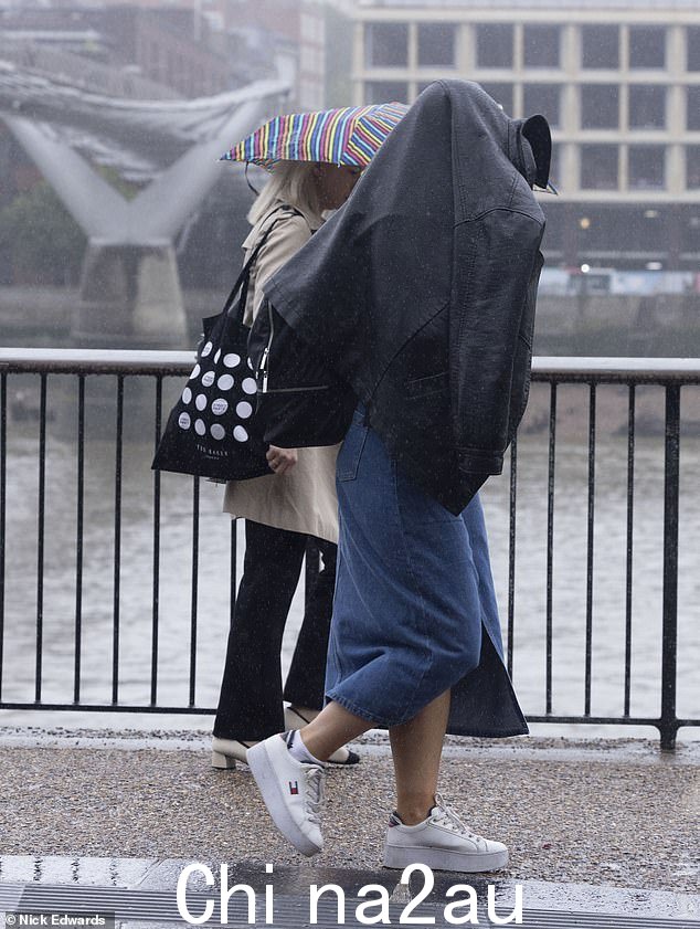 有大雨和强风acr周三早上英格兰大部分地区