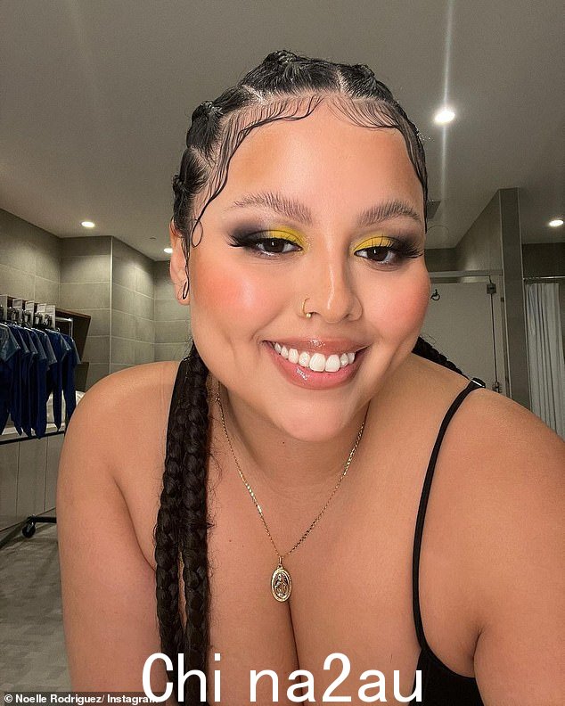 Noelle Rodriguez(如图)告诉 Lizzo,她在拍摄裸体照片时“遇到了困难”,歌手鼓励她摆出姿势“class=