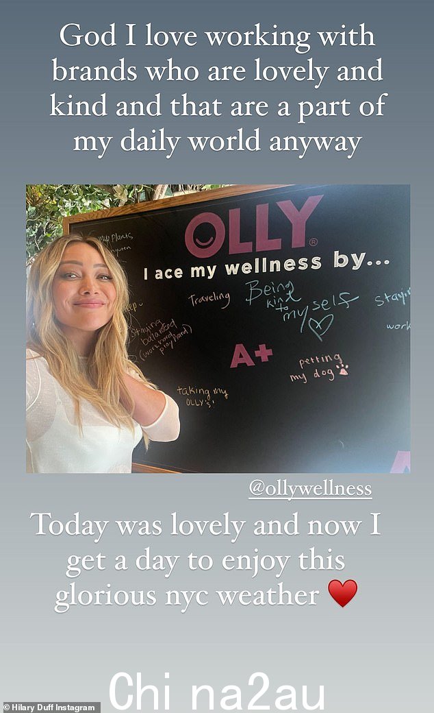 健康女性:The Younger 明星在 Instagram 上分享了她对 Olly Wellness 的欣赏
