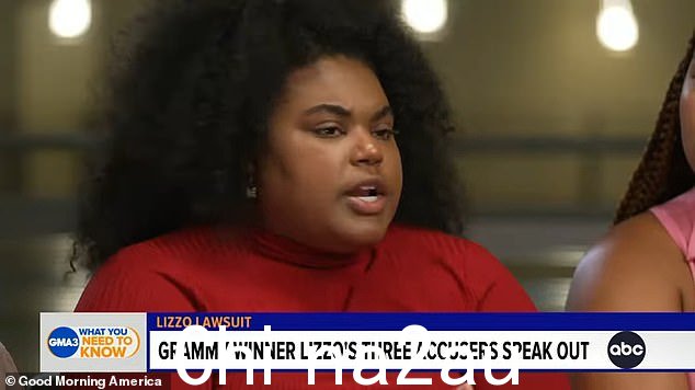'Fat-phobic': '我知道听到 Lizzo,一个宣扬身体积极性的大号女性,患有脂肪恐惧症,这令人震惊......但我想挑战人们戴维斯说:“明白伤害别人就会伤害别人。” class=