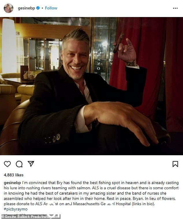 体贴:Sandra 的妹妹 Gesine 在 Instagram 帖子中表示,人们可以向 ALS 协会捐赠代替鲜花