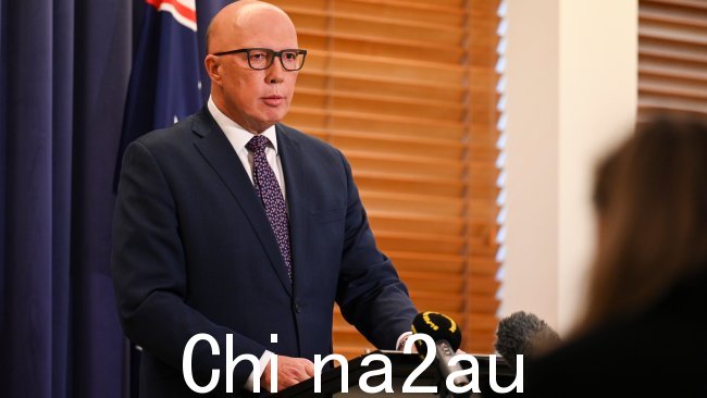 Peter Dutton 周五抨击阿尔巴尼亚政府“痴迷”美德信号。图片：NCA NewsWire / Martin Ollman