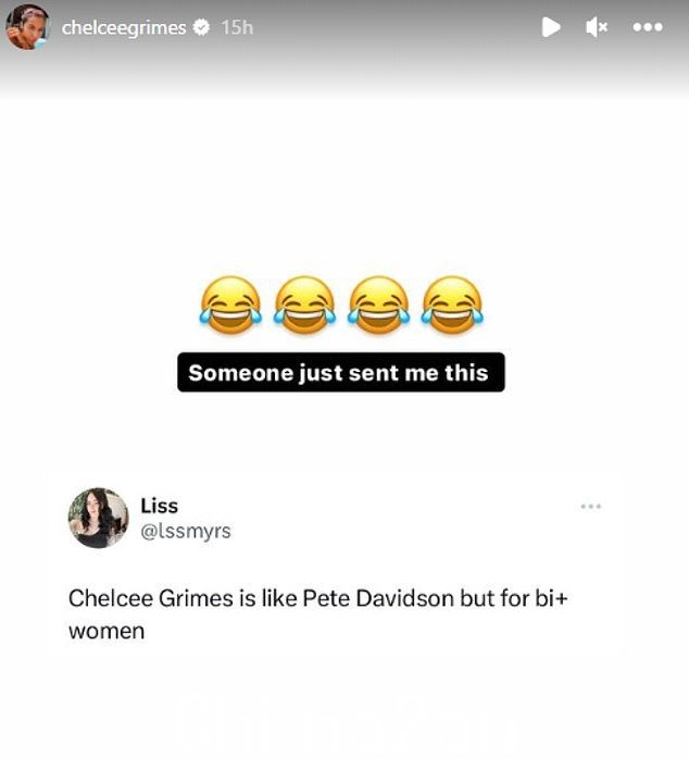 哈! Chelcee 取笑自己和 Christine 最近的照片,转发了一条关于自己的推文,该推文最初是由一位粉丝发布的