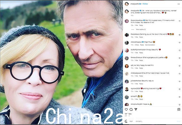 Lysette 在社交媒体上发布了两人在一起的照片。朋友们为她能找到浪漫的好运而感到高兴,特别是因为她一直勇敢地忍受着健康问题