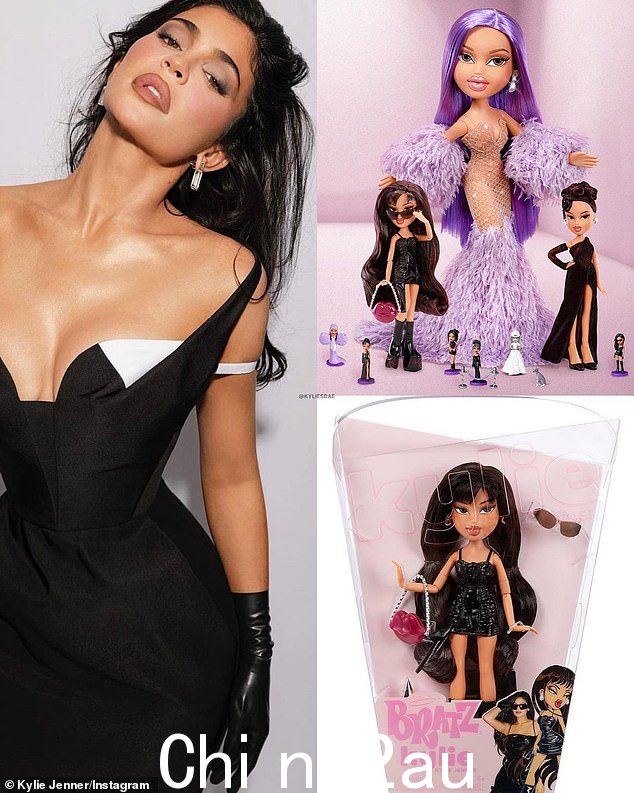 Doll time:凯莉·詹纳 (Kylie Jenner) 与 Bratz 娃娃合作。周一,玩具公司 MGA Entertainment 和詹纳在社交媒体上分享了凯莉化妆品大亨的塑料版本