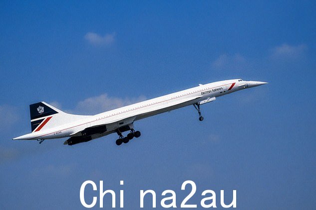 协和式客机(上图)的最大巡航速度为 1,354 英里/小时,即 2.04 马赫
