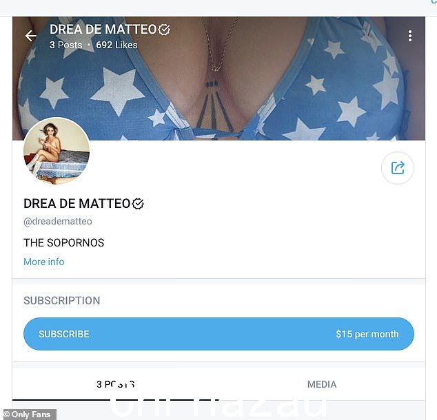 提示:也许给她粉丝一个暗示他们可以期待的不雅内容,Drea 的 OnlyFans 简介如下: 'The Sopornos'