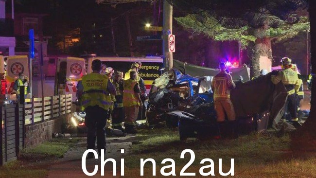 两名儿童死亡2023 年 8 月 25 日，新南威尔士州蒙特利发生一起车祸。图片：Nine