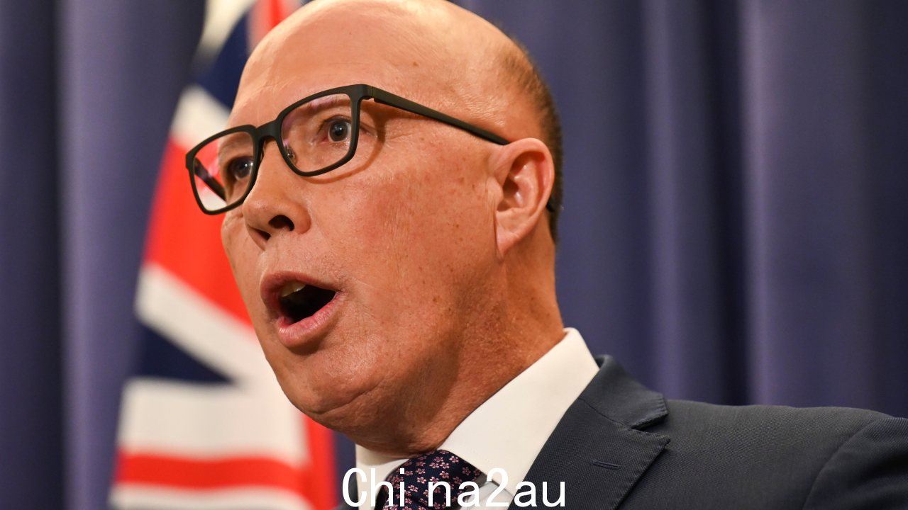 彼得·达顿 (Peter Dutton) 指责“是”运动的“虚伪”。图片：NCA NewsWire / Martin Ollman。