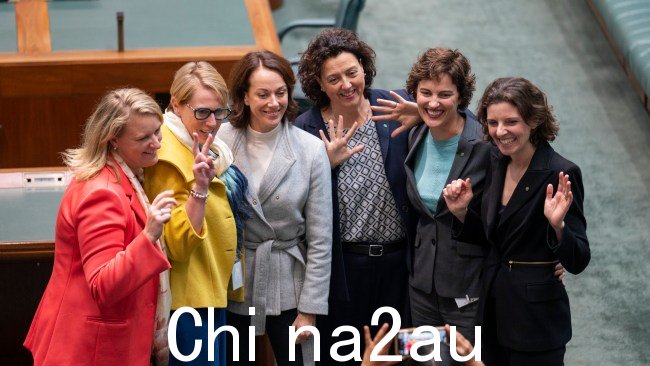 独立议员 Zoe Daniel、Sohpie Scamps、Allegra Spender、Monique Ryan、Kate Chaney 正在推动税收改革。图片:NCA NewsWire / Martin Ollman
