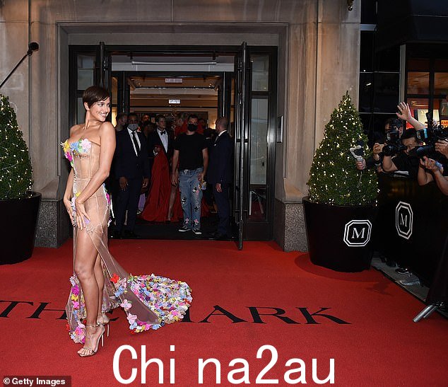 马克酒店是名人在 Met Gala 首次亮相红毯前的首选之地。 (图为 Irina Shayk)