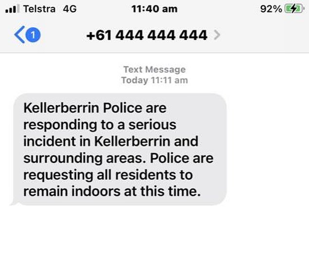 Kellerberrin 当地人收到一条短信,警告他们在事件发生时留在室内