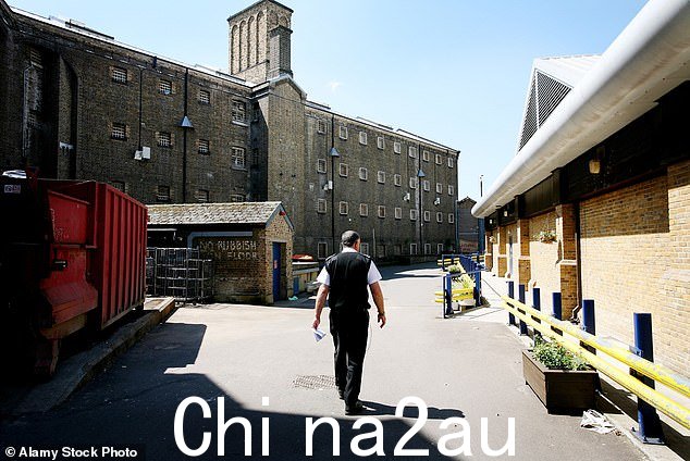 MailOnline 了解他从厨房门溜到监狱 C 区附近的这个区域,但没有人注意到他走了