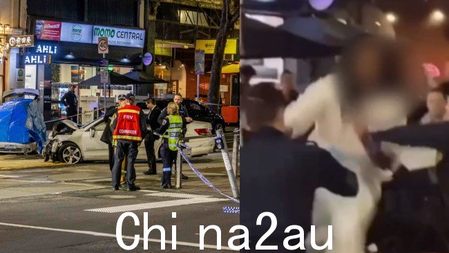 警方已透露周五晚上,一名 26 岁男子据称在墨尔本中央商务区冲撞行人,然后又撞上另外两辆车,他没有犯罪记录。图片:NCA。