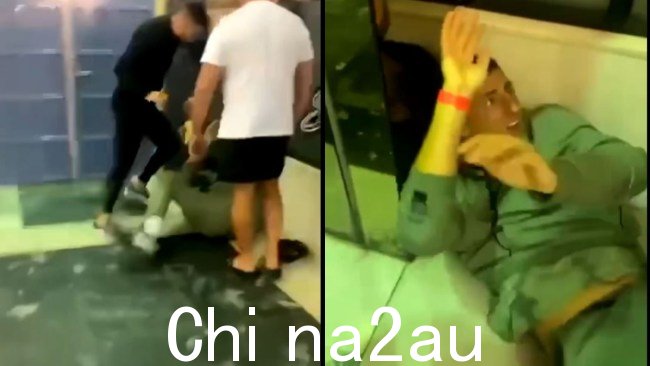 社交媒体上分享的令人震惊的镜头显示伯纳德·托米奇是一次可怕袭击的受害者。图片:Twitter