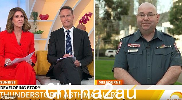 The Sunrise host, 44, was chatting to a paramedic about how asthmatics can stay safe during thunderstorm season when Shirvo made the surprise admission