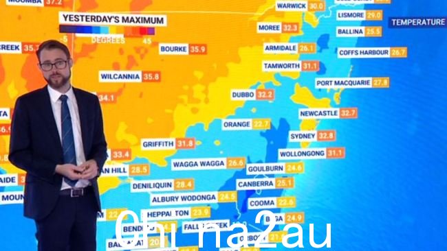 悉尼有望打破 9 月份的记录，连续五天气温超过 30 度。图片：澳大利亚天空新闻