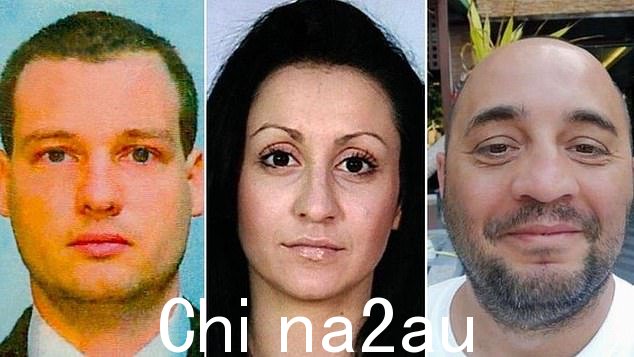 涉嫌间谍(从左至右)Orlin Roussev,45 岁、Katrin Ivanova,31 岁和 Bizer Dzhambazov,41 岁,此前于 2023 年 2 月 11 日被指控