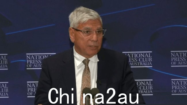 沃伦·蒙丁 (Warren Mundine) 周二在全国新闻俱乐部演讲中猛烈抨击支持党推行“种族隔离愿景”。图片：澳大利亚天空新闻