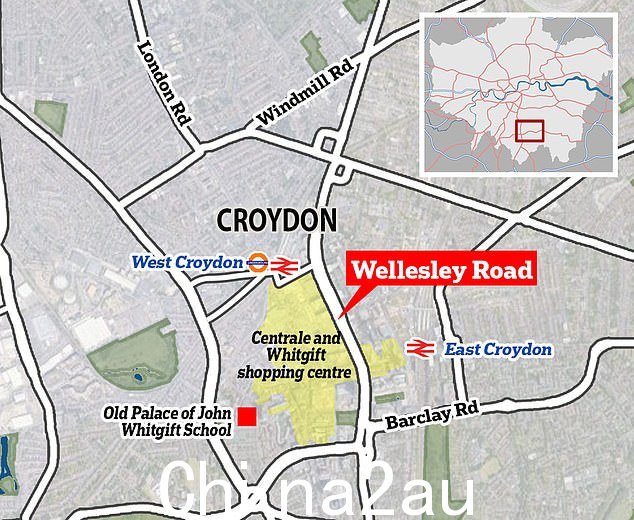 刺伤地点如上图所示。60 路公交车当时正前往 Streatham 车站