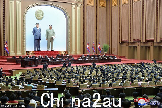 朝鲜民主主义人民共和国第十四届最高人民会议第九次会议在朝鲜平壤万寿台议事厅举行