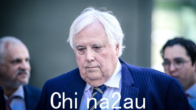 克莱夫·帕尔默 (Clive Palmer) 承诺投入 200 万美元来推动塔斯马尼亚州和南澳大利亚州的反对运动，这两个州是声音公投的战场州。图片：Glenn Campbell/NcaNewsWire