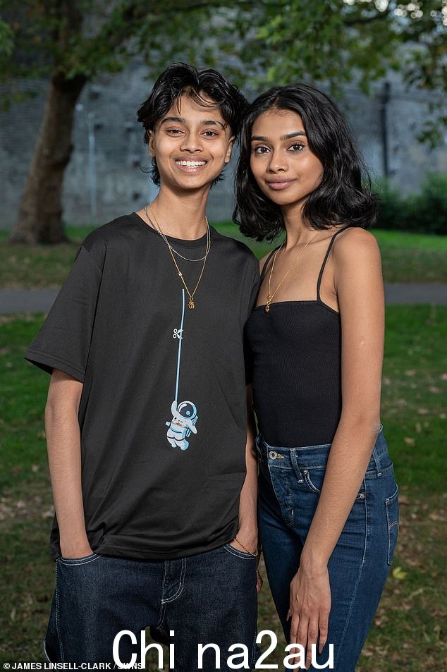 Suchita(右)和 Savita(左)作为亲生姐妹长大,但在 Savita 转变为男性后的过去三年里,他们一直是兄妹