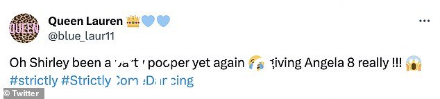 意见:本周末在 Twitter 上,许多观众表达了他们对雪莉为安吉拉评分的看法