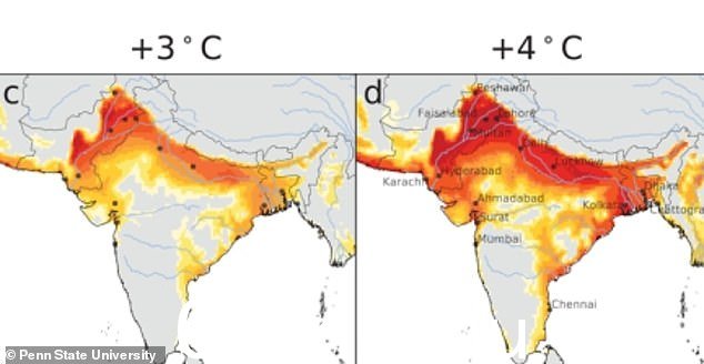 如果全球气温上升3°C或4°C,该地区将变得更加难以生存