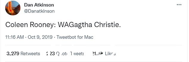 原创:喜剧演员 Dan Atkinson 似乎创造了“Wagatha Christie”这个短语 - 但拼写错误