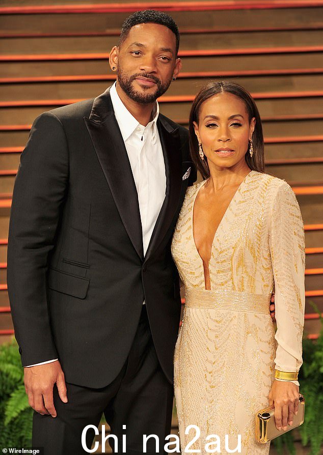 Will 和 Jada,如图所示,摄于 2014 年,自 1997 年起结婚,育有两个孩子 - 儿子 Jaden,25 岁,女儿 Willow,22