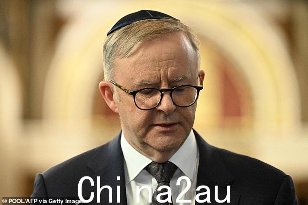 穆斯林领导人表示澳大利亚对以色列的大力支持使他们的社区处于危险之中(如图,总理安东尼·阿尔巴内塞)