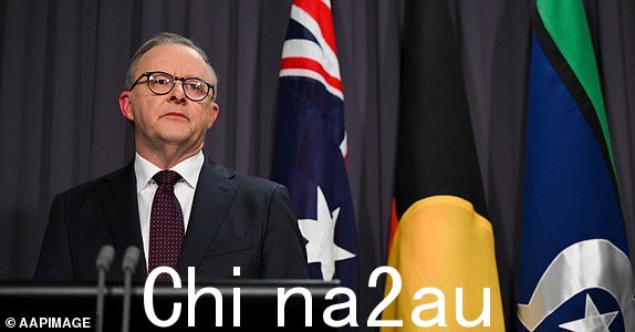 澳大利亚总理安东尼·艾博尼斯 (Anthony Albanese) 于 2023 年 10 月 14 日星期六在堪培拉议会大厦就声音公投结果发表声明。澳大利亚人今天投票决定是否将原住民的声音写入国家宪法。 （AAP 图片/Lukas Coch）无存档