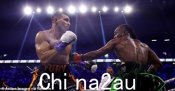 拳击 - KSI v Tommy Fury - AO 竞技场，英国曼彻斯特 - 10 月 14 日，2023 年 KSI 针对 Tommy Fury 的行动图片，来源：Reuters/Jason Cairnduff