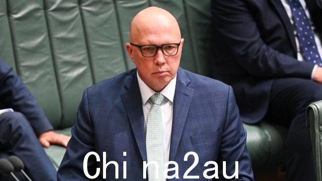 Peter Dutton 因兑现其举行大选的承诺而受到批评在声称公民“结束”公投程序后，就宪法承认澳大利亚原住民进行第二次公投。图片：NCA NewsWire/Martin Ollman