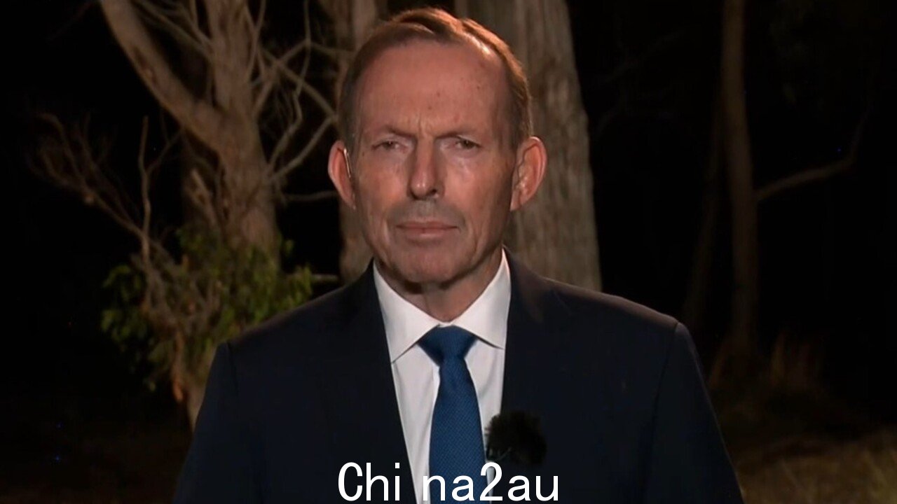 Tony Abbott 向澳大利亚人致敬拒绝议会之声” fetchpriority=
