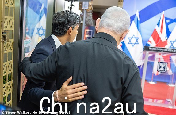 19/10/2023.以色列耶路撒冷。总理里希·苏纳克会见以色列总理本杰明·内塔尼亚胡。图片由西蒙·沃克 / 唐宁街 10 号