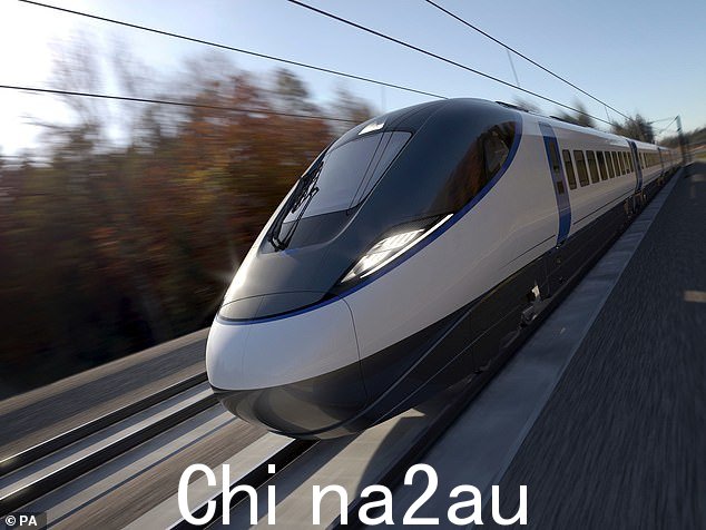 HS2 有限公司的举报人表示,高级管理层让他们对 HS2 的成本撒谎。 图为:一份 HS2 列车早期可视化的讲义。
