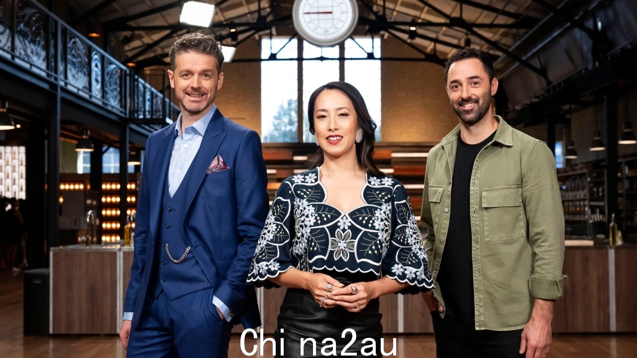 Leong 与 Zonfrillo 和 Allan 一起制作了自 2019 年起担任 Masterchef 评审团。图片:Channel 10。