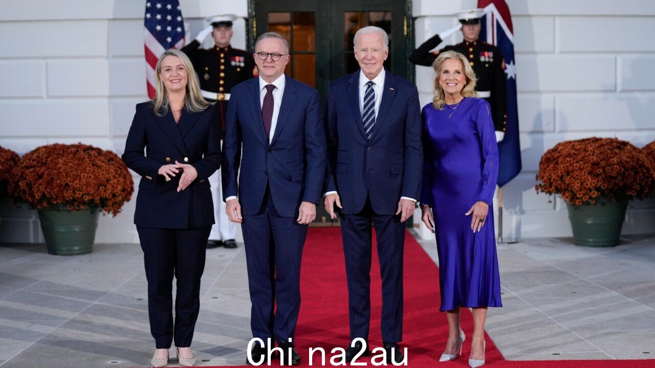 PM Albanese 抵达白宫与拜登总统共进私人晚宴” fetchpriority=