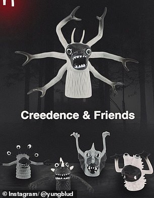 另一张图片显示了所谓的 Yungblud 餐玩具,名为 Creedence & Friends(如图)