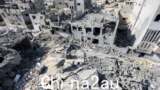 此时以色列总理本杰明·内塔尼亚胡发誓对加沙的地面入侵即将到来，并宣布哈马斯将被消灭。图片：Ahmad Hasaballah/Getty